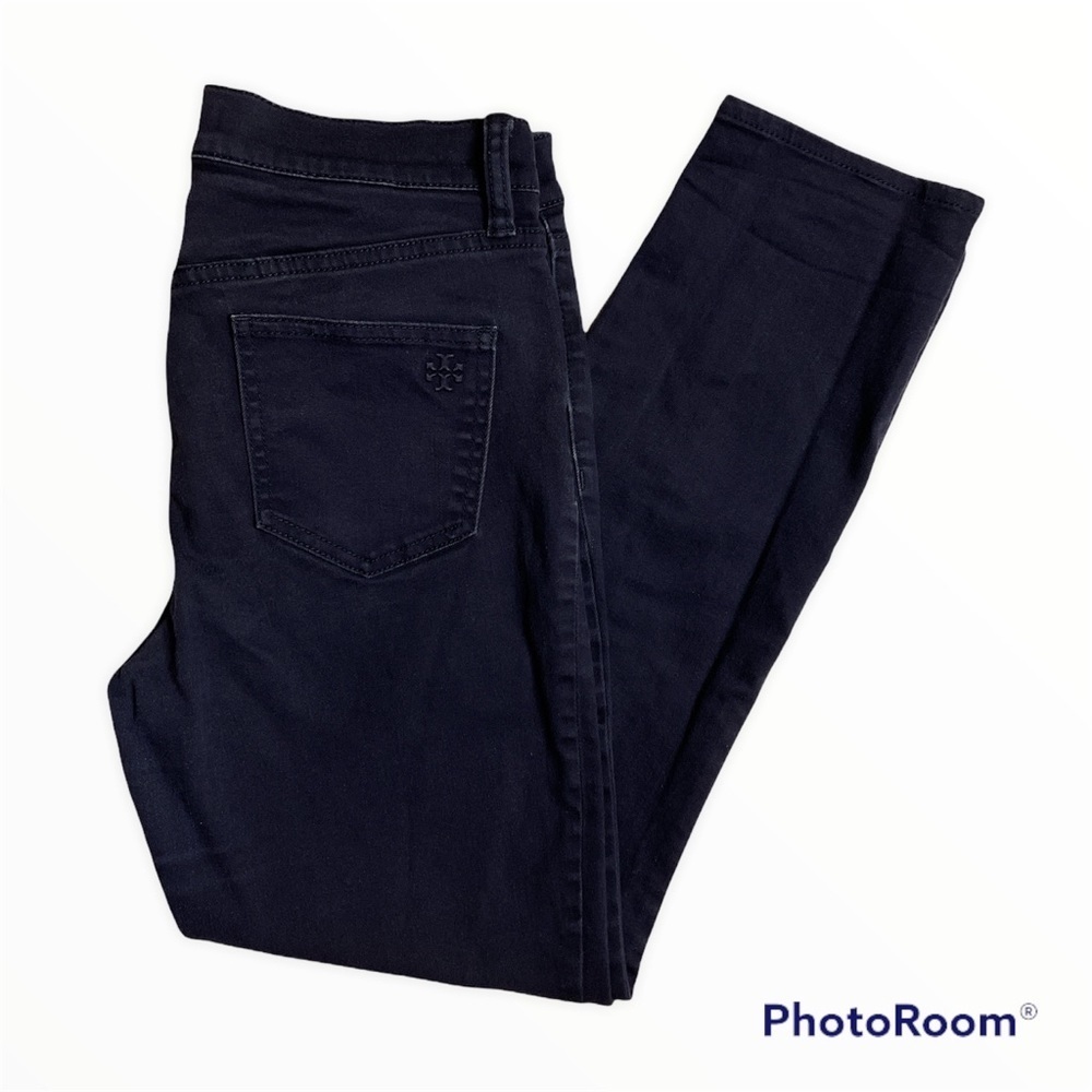 Tory Burch blue denim cropped stretch jeans size 26